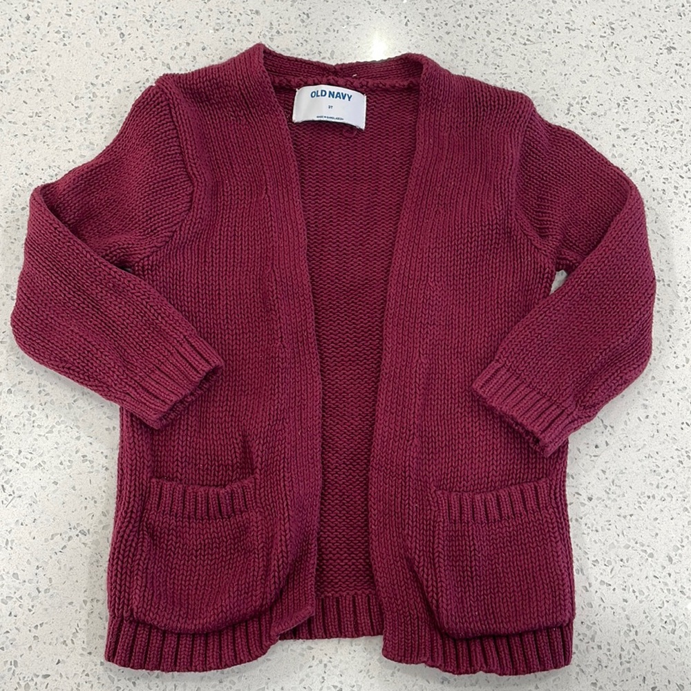 Burgundy cardigan